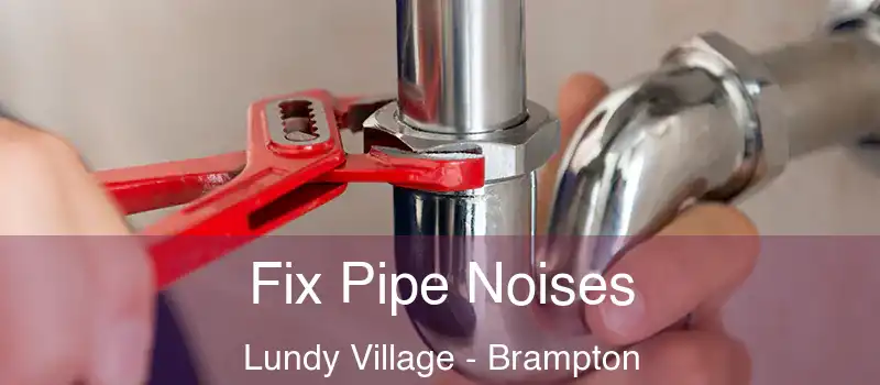 Fix Pipe Noises Lundy Village - Brampton