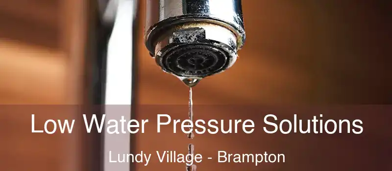  Low Water Pressure Solutions Lundy Village - Brampton
