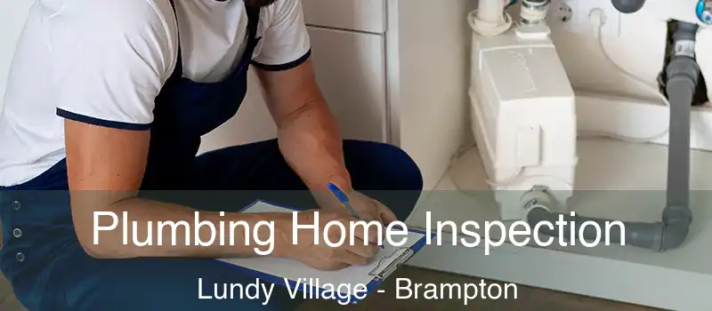 Plumbing Home Inspection Lundy Village - Brampton