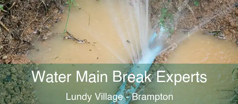 Water Main Break Experts Lundy Village - Brampton